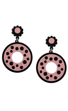 Polka Earrings Pink