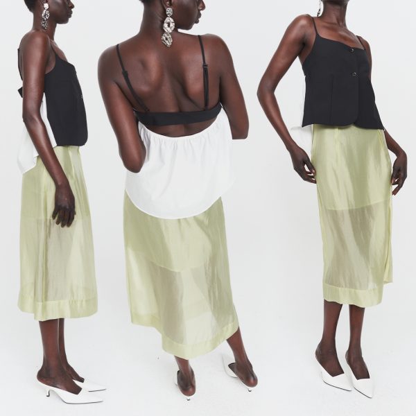 Skirt Gilian in Dusty Green - Image 4