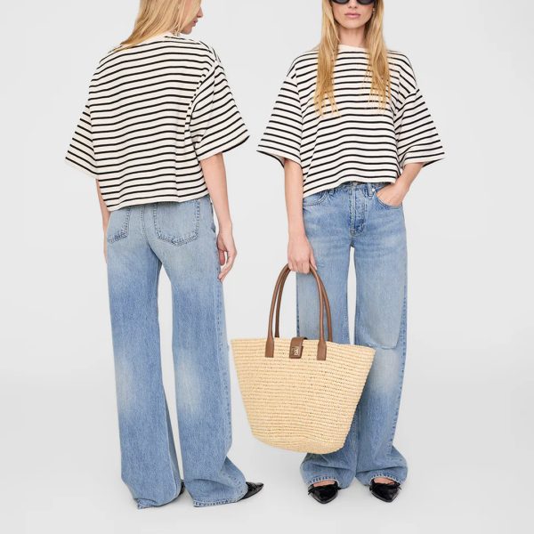 Tee Myers Crop in Black French Terry - Image 2