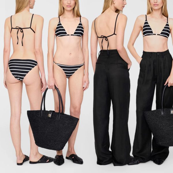 Top Bellamy in Black & Cream Stripe - Image 2