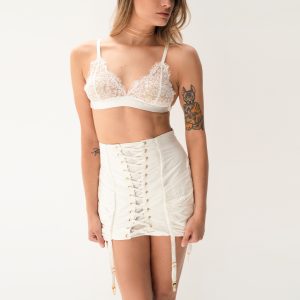 Bra Crescent Moon in White