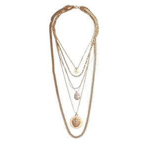 Necklace Layers in Gold