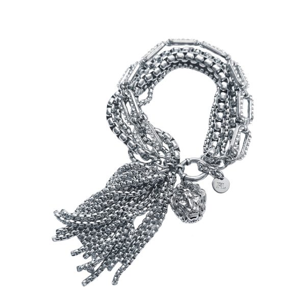 Bracelet Lion Crystals in Silver