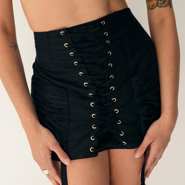 Skirt Silk Epoque in Black