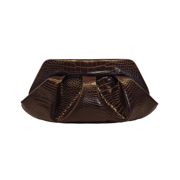 Bag Emera Croco in Ebony