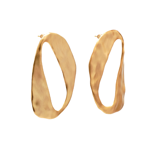 Earrings Rue in Brushed Brass - Image 2