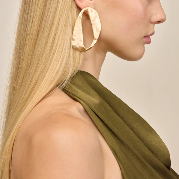 Earrings Rue in Brushed Brass - Image 4