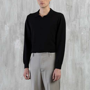 Tee Polo Long in Black