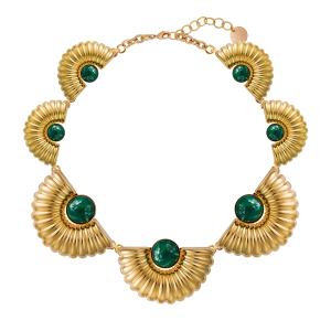 Necklace Omega Arch in Green