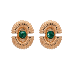 Earrings Omega Full Arch in Green