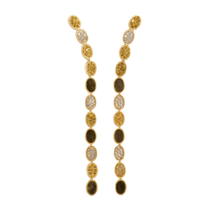 Earrings Sinai in Obsidienne Dorée