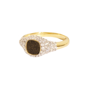 Ring Holi in Obsidienne Dorée