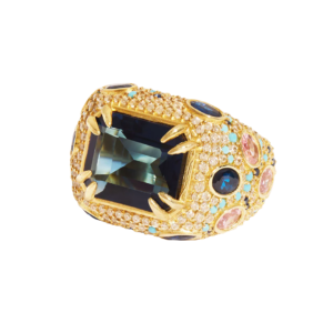 Ring Panthère in Quartz Bleu