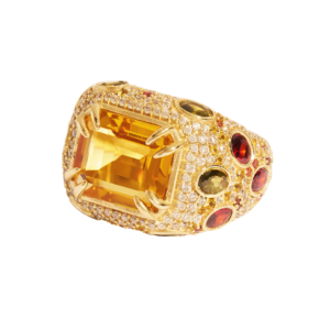 Ring Panthère in Quartz Jaune